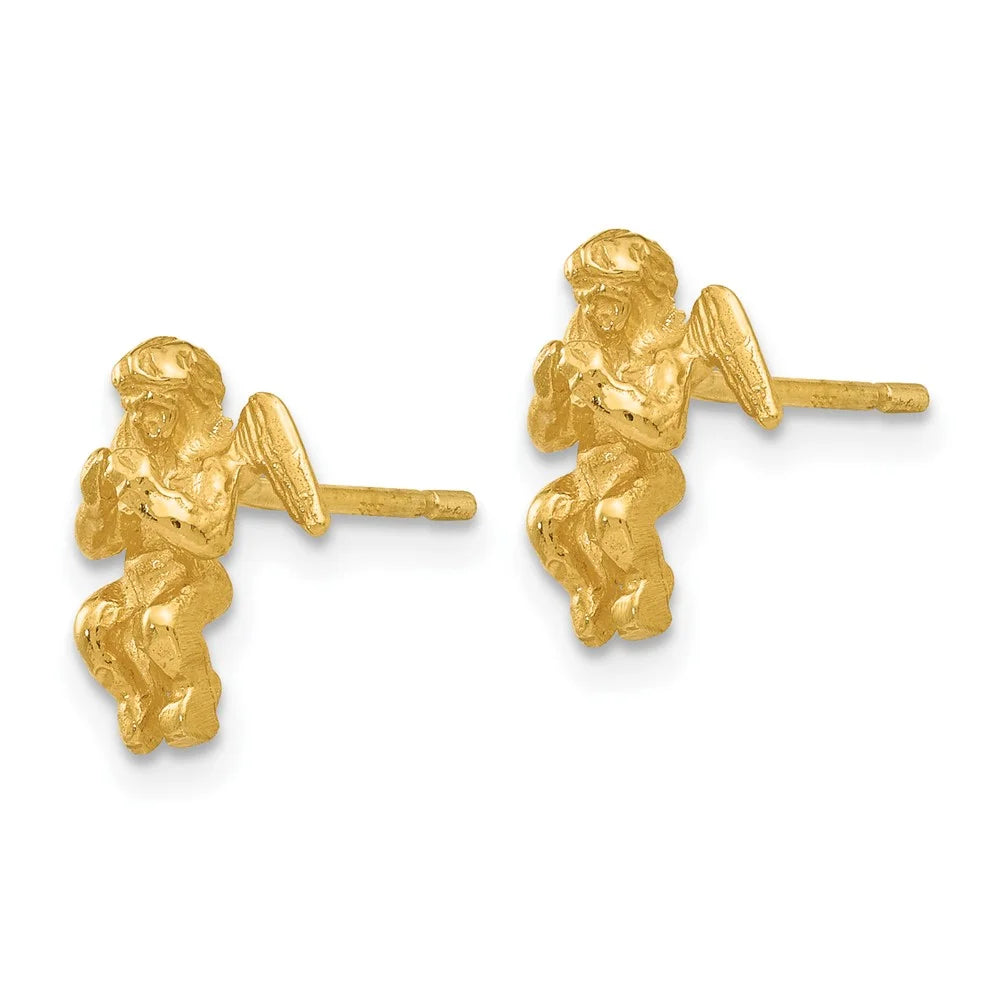 14 Karat Yellow Gold Angel Earrings O1702