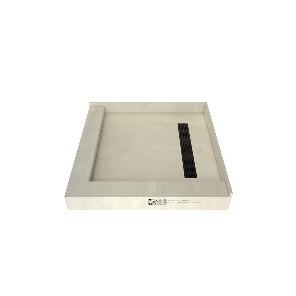 Double Threshold Shower Base with Tile Redi Drain Location: Left D874852