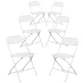 White Plastic Folding Chairs 6 Pack I851