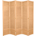 7 Ft Tall Jute Shoji Screen, 5 panels C84342