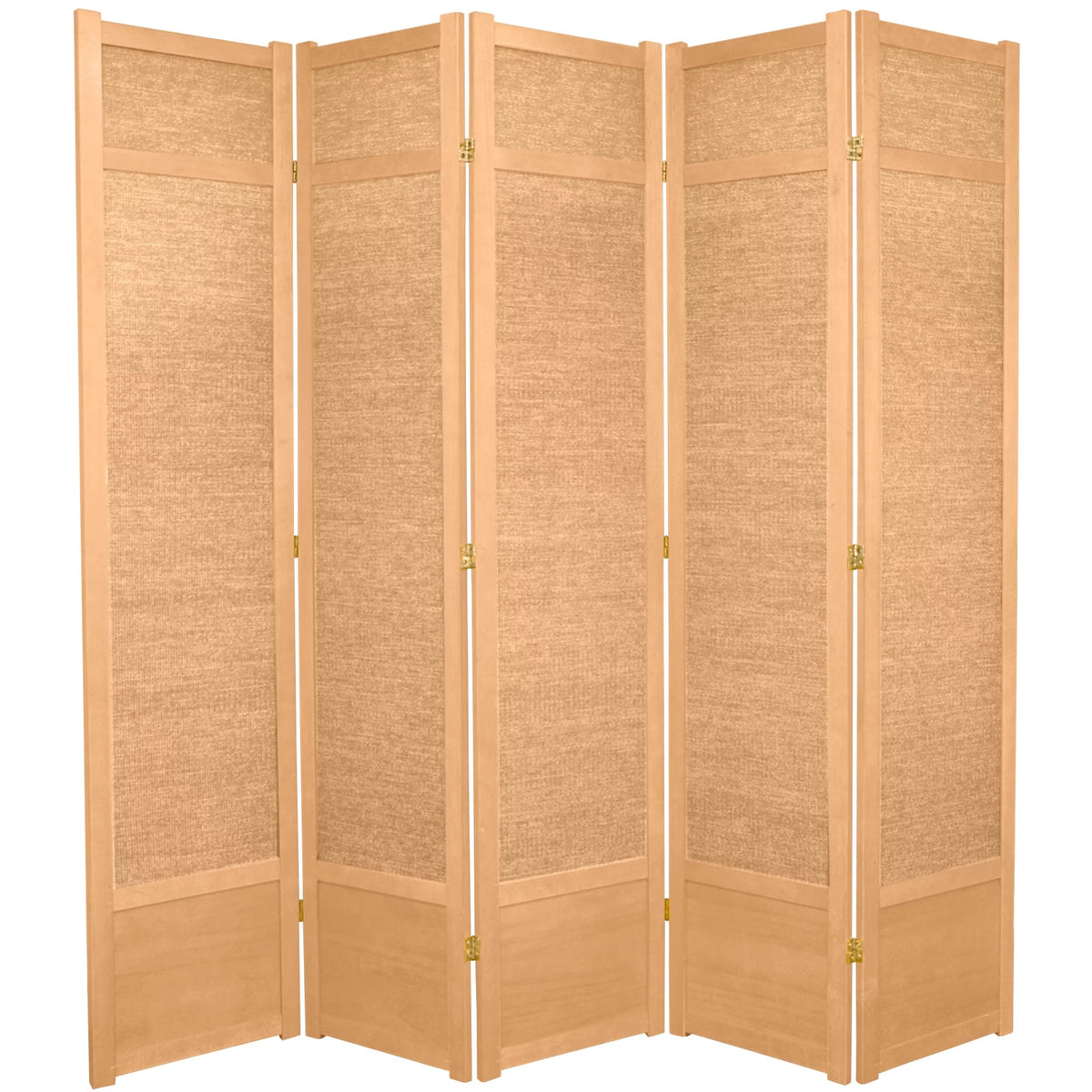 7 Ft Tall Jute Shoji Screen, 5 panels C84342