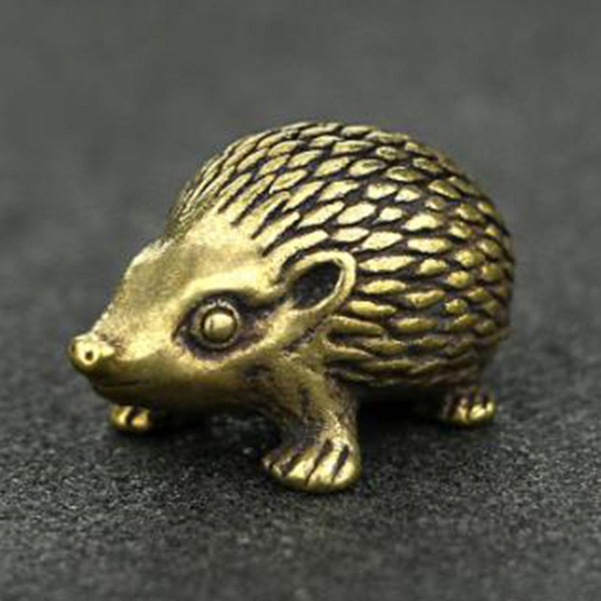Brass Hedgehog Vintage Antique Statue M495