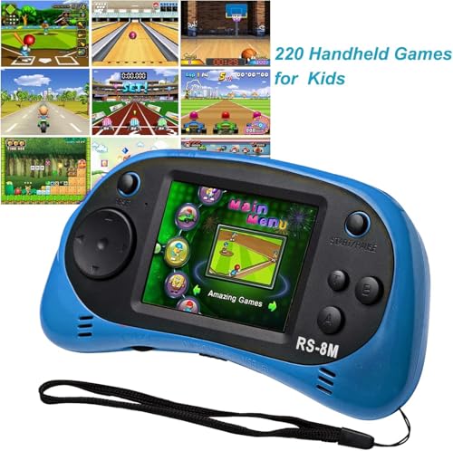 16 Bit Retro Handheld Games Console with 220 HD Electronic Games 2.5'' LCD Lime Green W123
