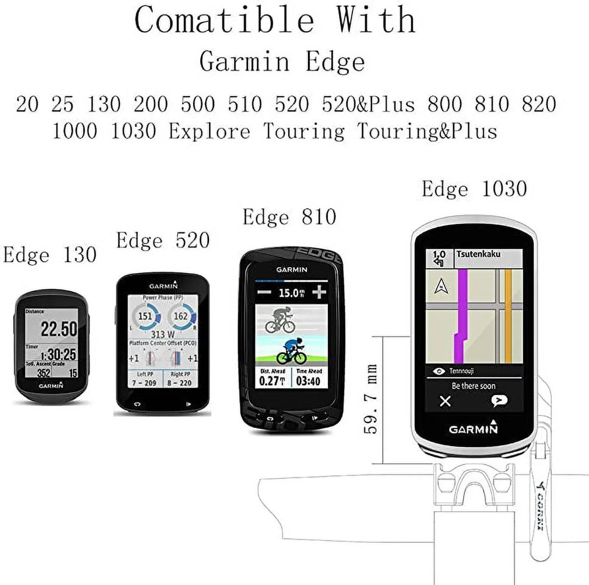 Bike Handlebar Computer Combo Mount for Garmin Edge and GoPro and NiteRider Adapter R22909