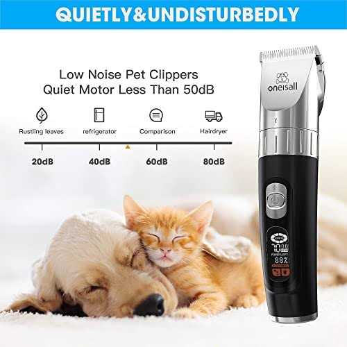 Cat Hair Trimmer 4 Speed Quiet Cordless Grooming Kit K78067