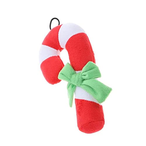Squeaky Christmas Candy Cane Plush Dog Toy H820