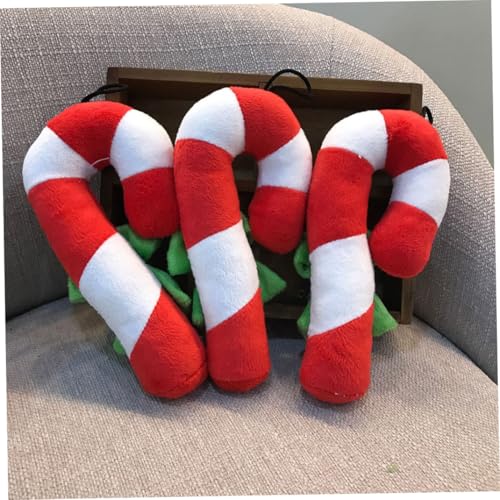 Squeaky Christmas Candy Cane Plush Dog Toy H820