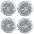 6.5 1200 Watt Waterproof Marine Boat Speakers 2-Way Silver A3172