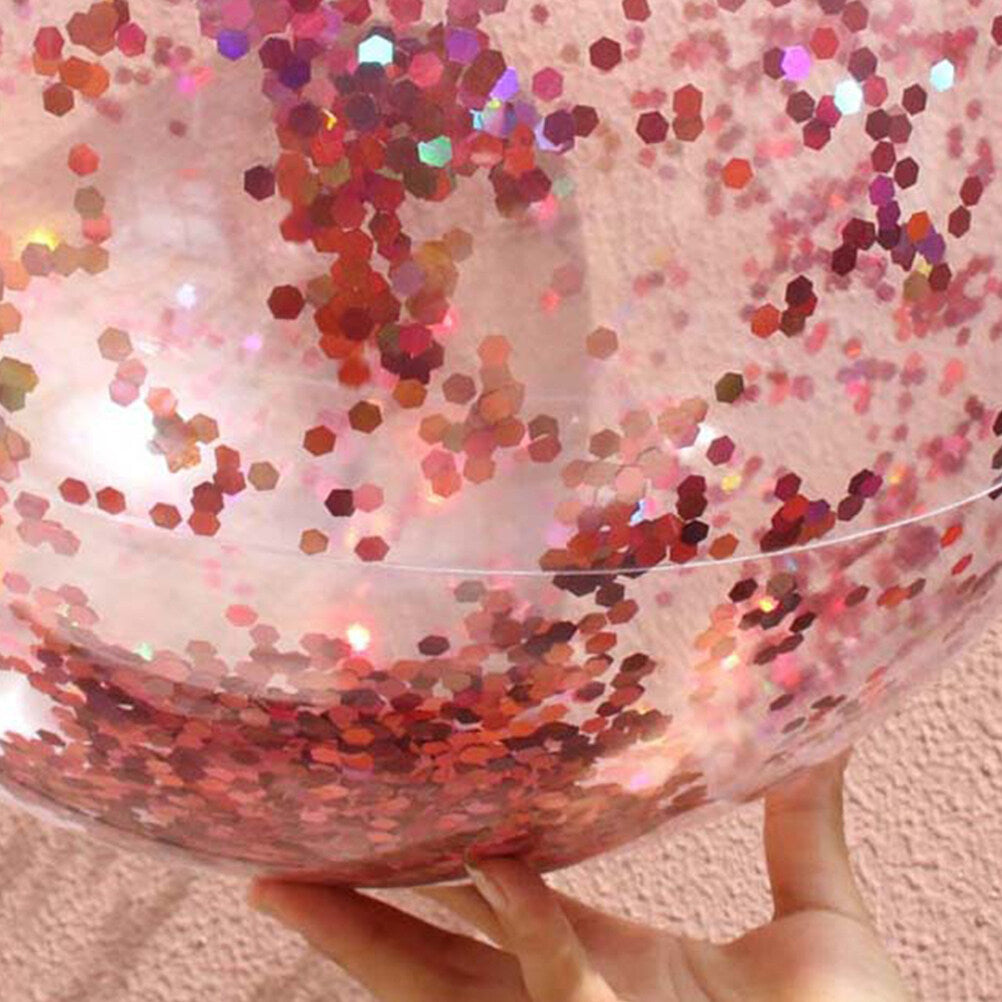 Golden Sequin Beach Ball Set of 4 with Pump C1497