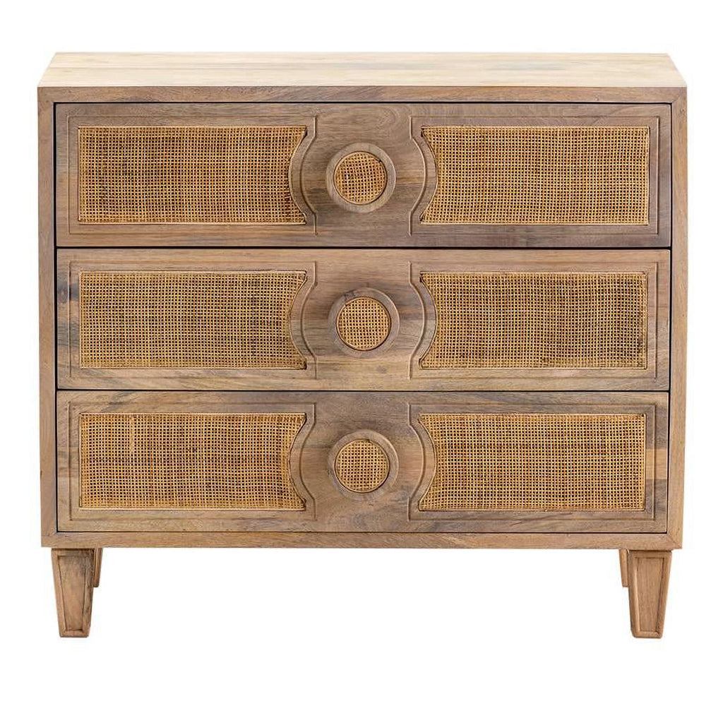 Brown Wood 3 Drawer Chest C88136