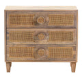 Brown Wood 3 Drawer Chest C88136