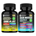 Shilajit Sea Moss Capsules with Black Seed Oil Ashwagandha Vitamin C Vitamin D3 Magnesium Ginger Turmeric Elderberry & Burdock Root I5130