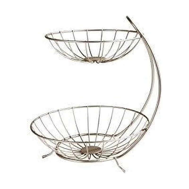 2 Tier Satin Nickel Tiered Server L534738