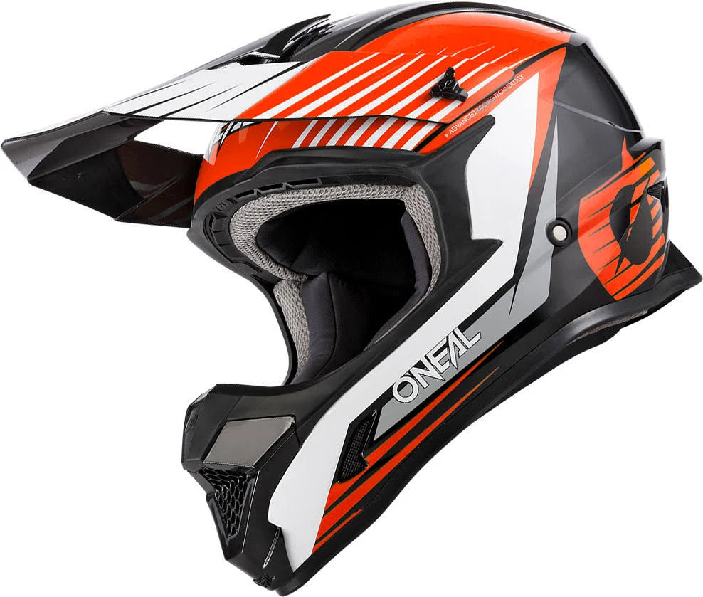 Black/Orange/White Cross Helmet U876369