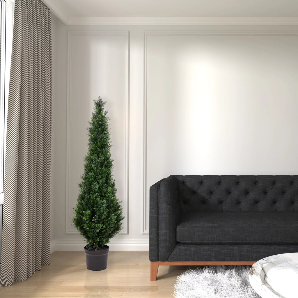 5' Artificial Potted Green Cedar Tree C780502