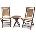 Brown Bamboo Sea Grass Weave 2 Chairs and a Table Bistro Set Z4621