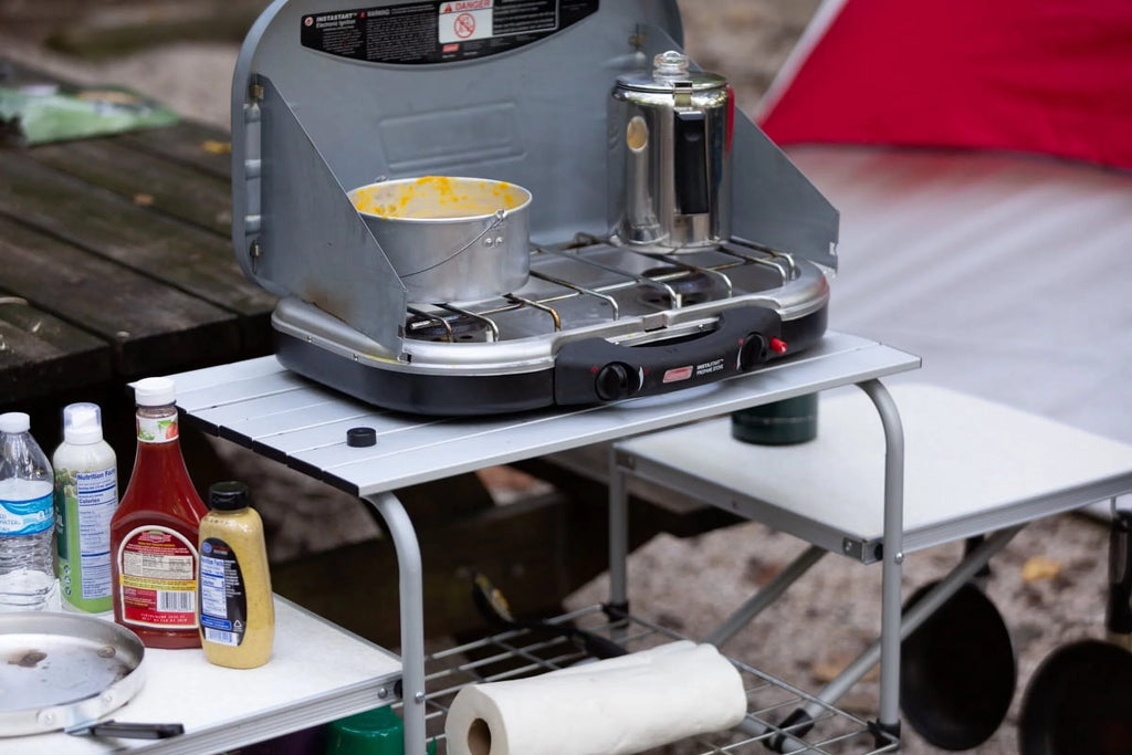 Camp Kitchen Cooking Stand with Three Table Tops E1882