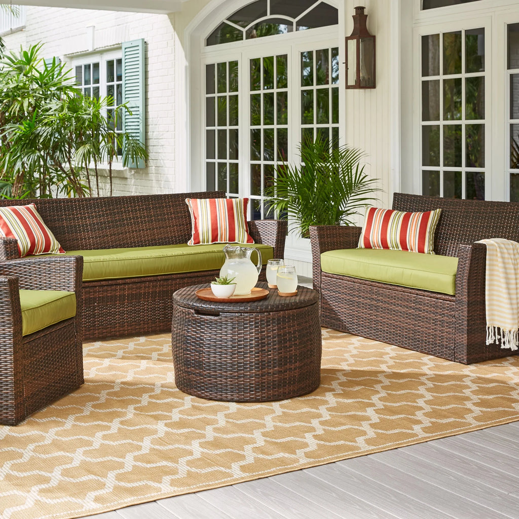 Brown Geranium Loveseat Z23096