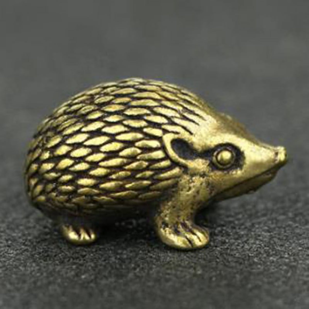 Brass Hedgehog Vintage Antique Statue M495