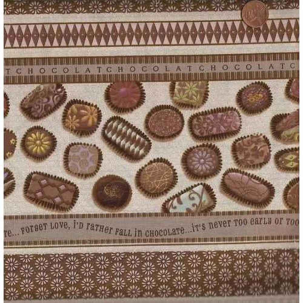 Sweets Dessert Stripe Fabric W971960