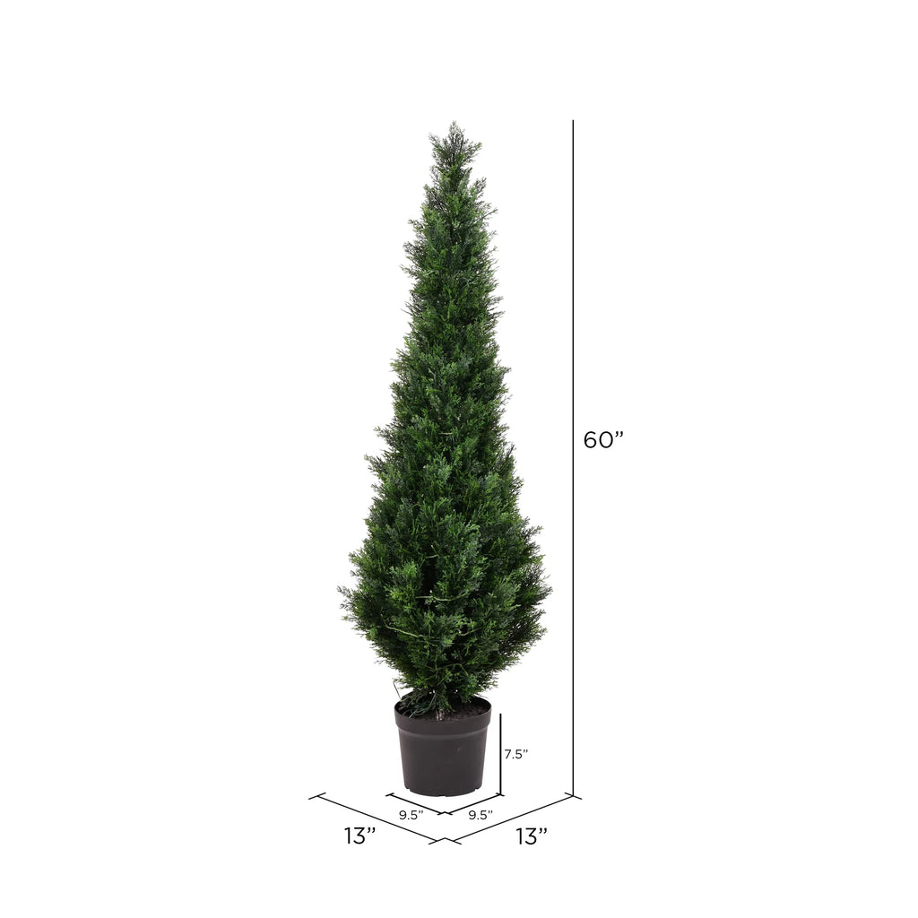 5' Artificial Potted Green Cedar Tree C780502