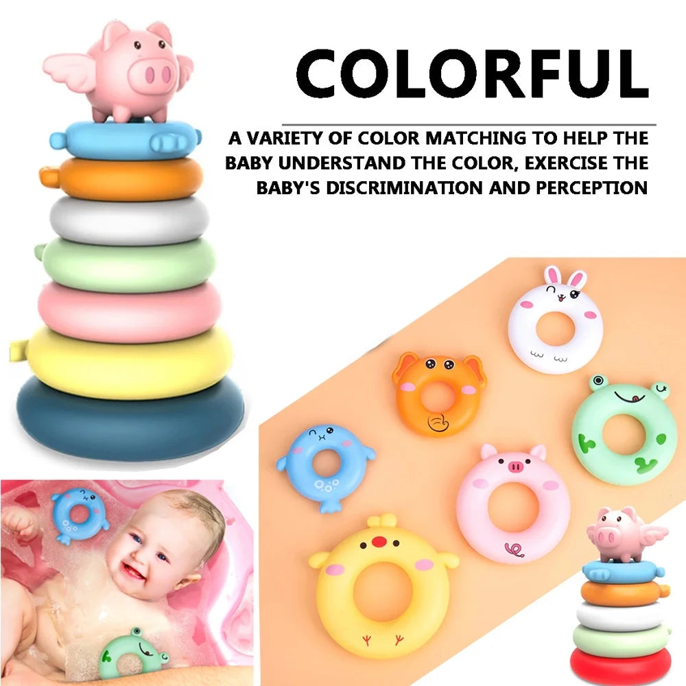 7 Pcs Soft Stacking Rings Toy K4303