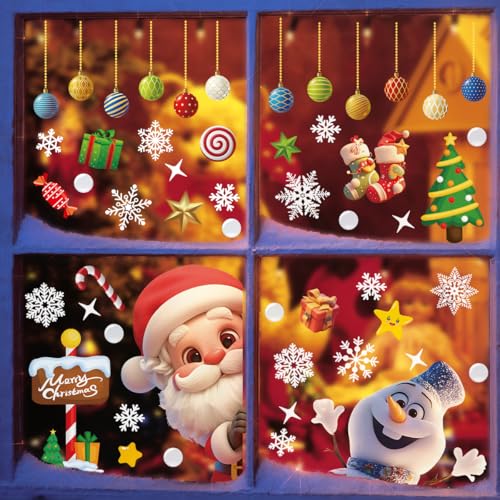Extra Large White Snowflakes Window Clings U67271