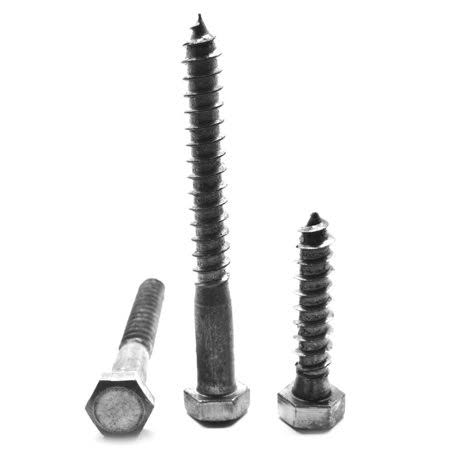 1/2 inch-6 x 4 inch Hex Lag Screw Low Carbon Steel Plain Finish Pk 125 A770