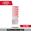 Carbide Hammer Drill Bits Set 5-Pack J39382