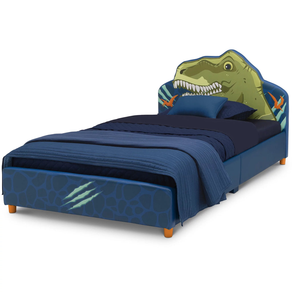 Blue Upholstered Twin Bed C238011