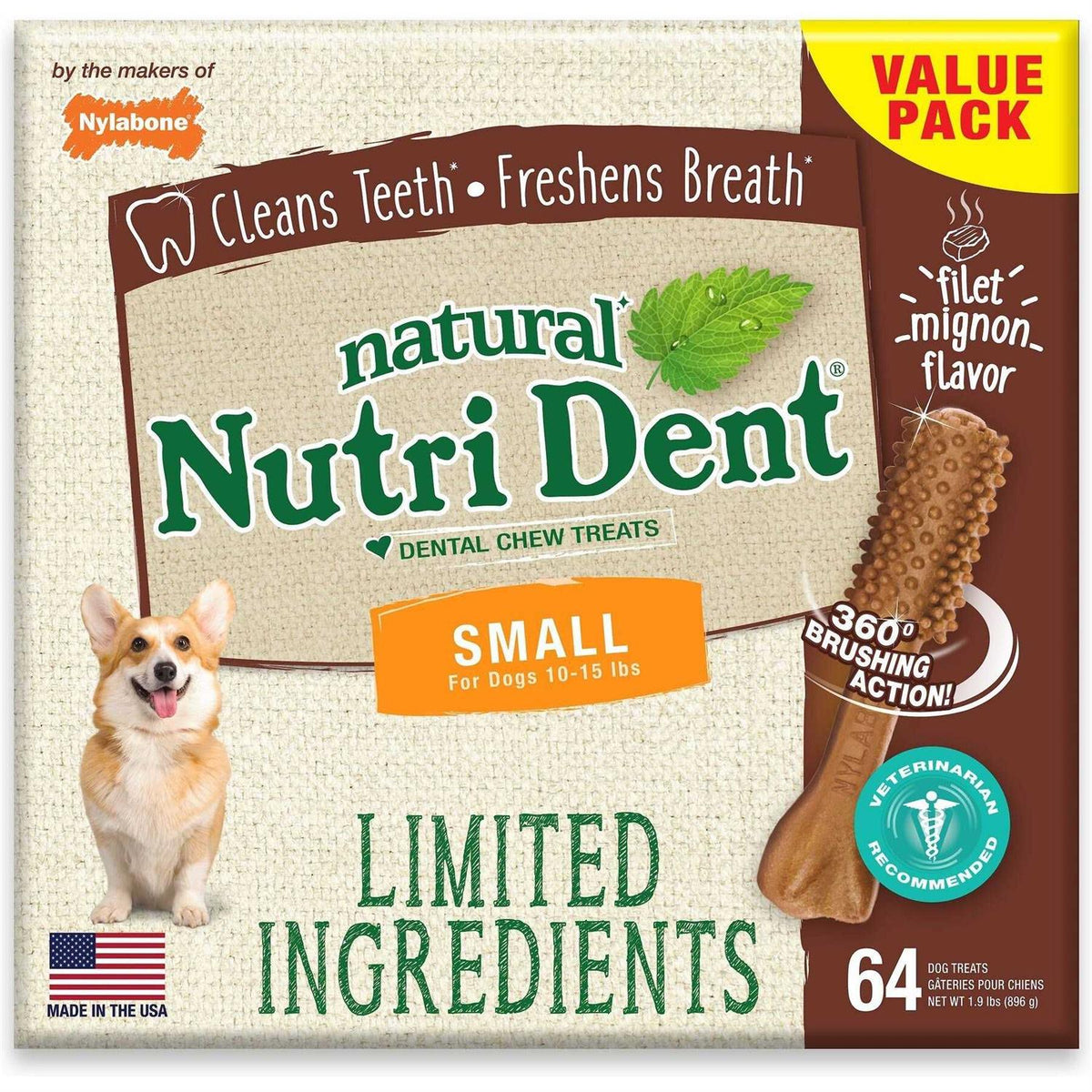 Nutri Dent Dental Chews Filet Mignon D657220