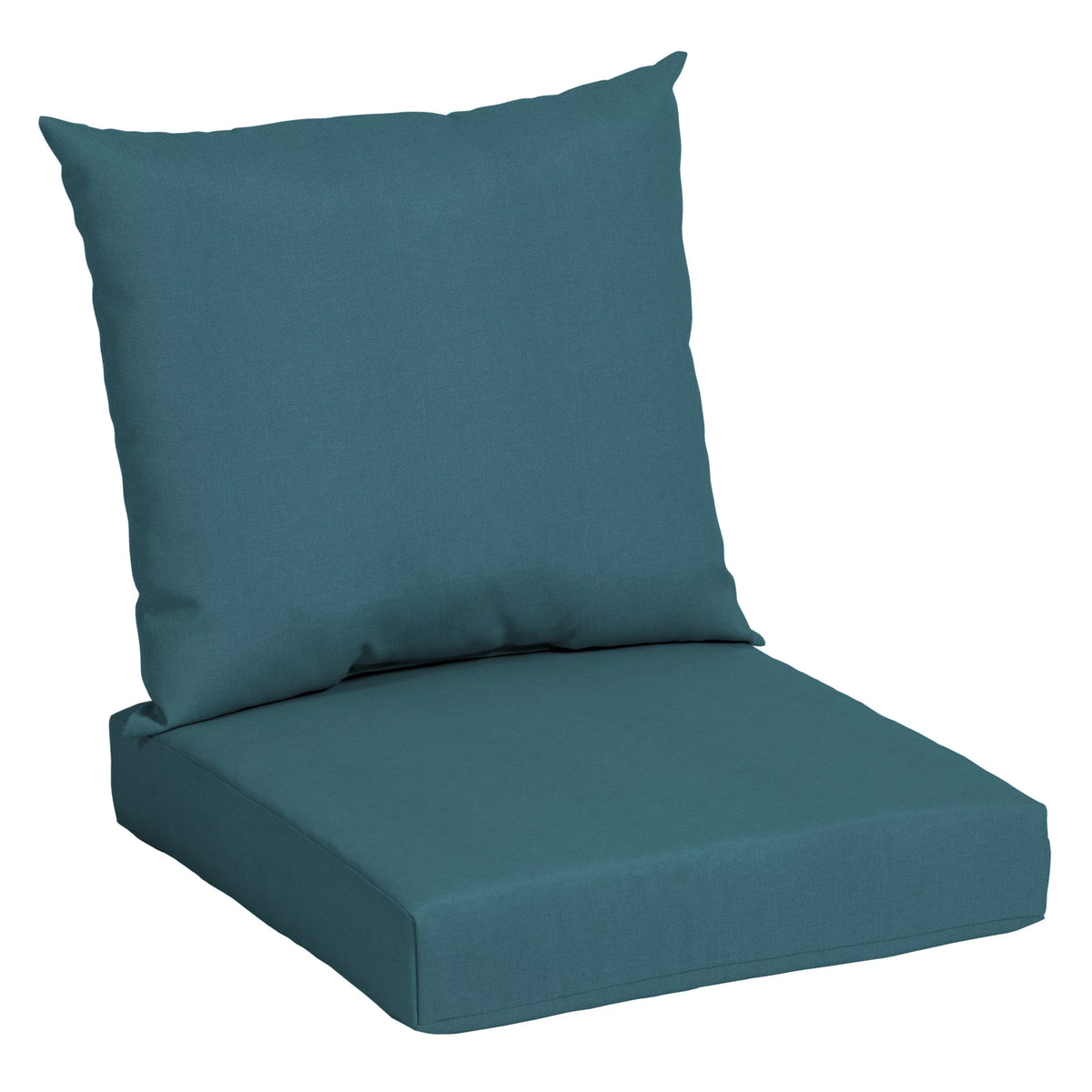 Turquoise Blue Rectangle Outdoor 2-Piece Deep Seat Cushion N749870