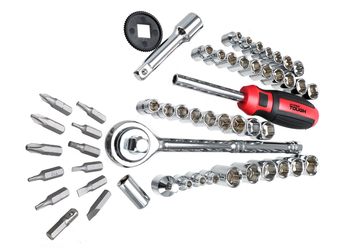 54 Piece 1/4 and 3/8 inch Drive Socket Set O305