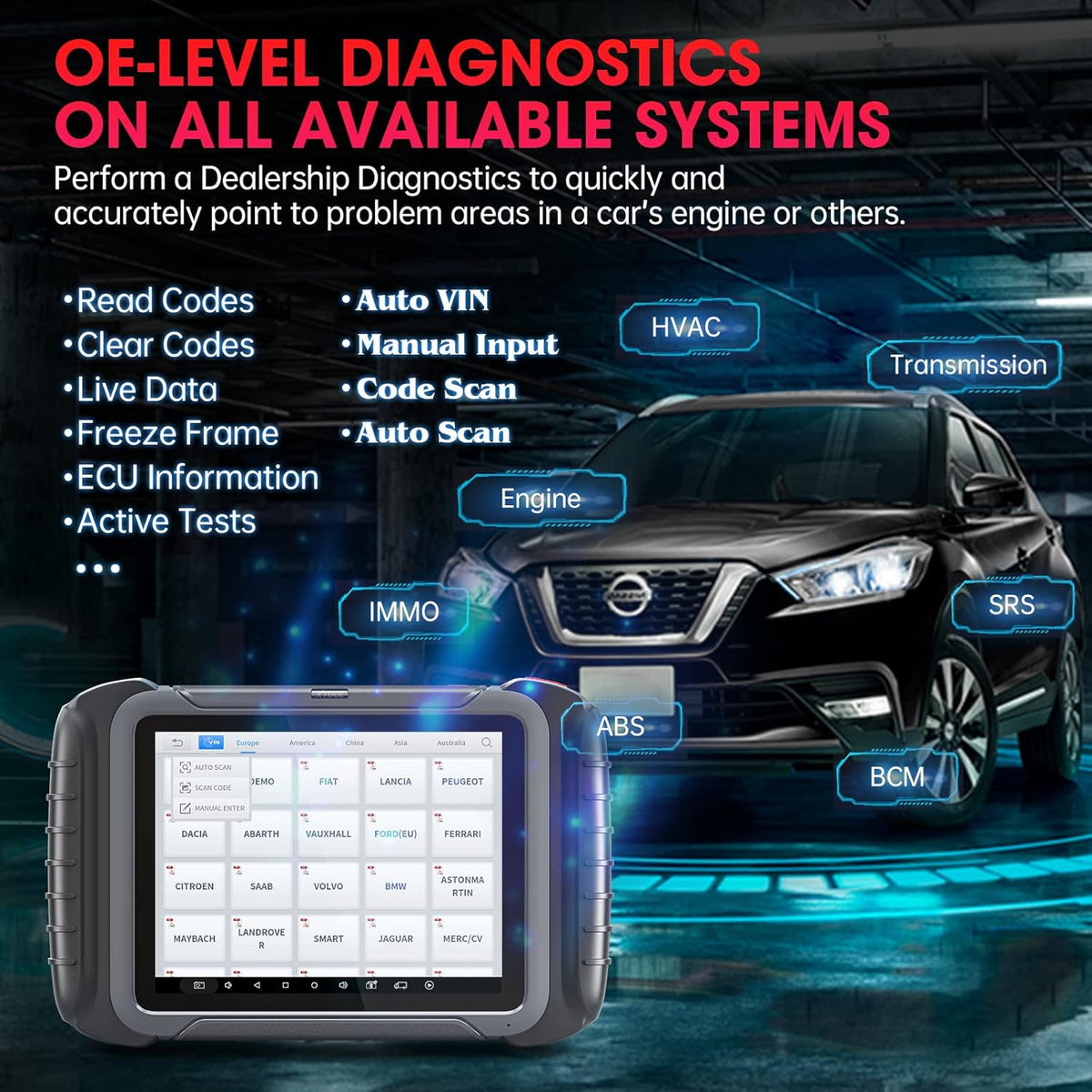 Wireless Automotive Scan Tool with ECU Coding, Full System Diagnostics B314153
