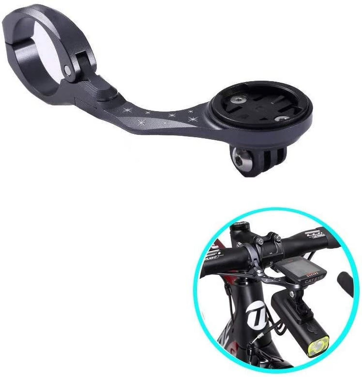 Bike Handlebar Computer Combo Mount for Garmin Edge and GoPro and NiteRider Adapter R22909