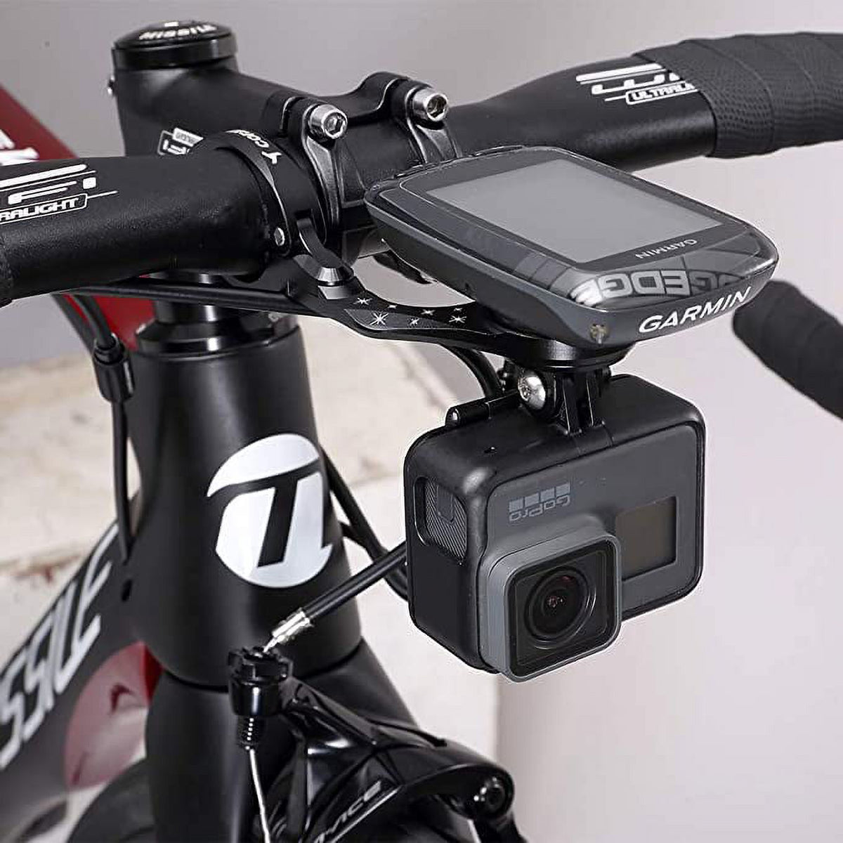 Bike Handlebar Computer Combo Mount for Garmin Edge and GoPro and NiteRider Adapter R22909