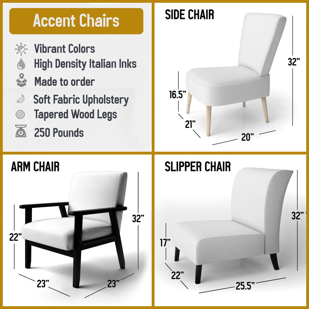 Cream Patterned Upholstered Accent Chair Y1316