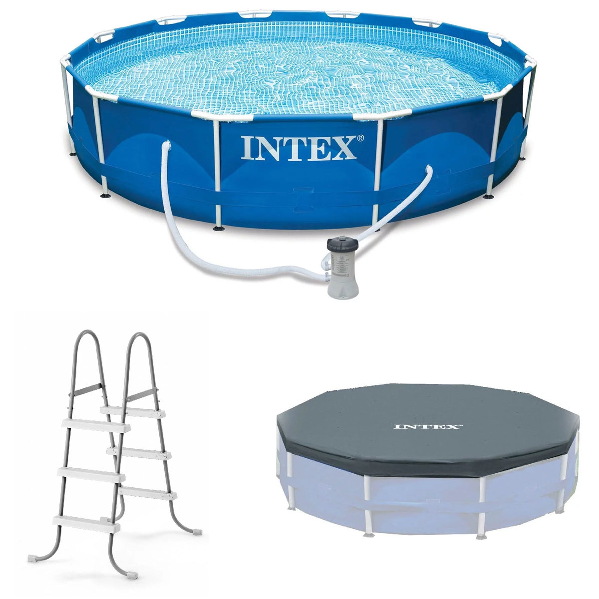 12'x30 Swimming Pool with Pump, Ladder, and Cover Y261294