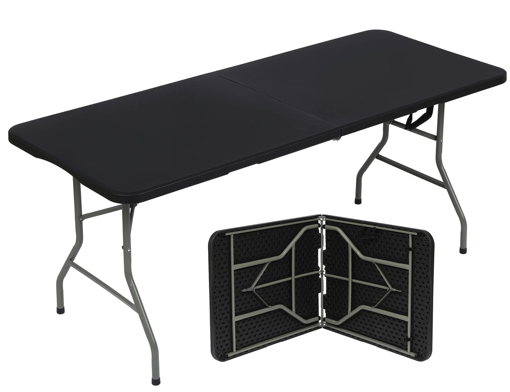 6ft Folding Table Black Z14435