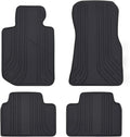 Black and Red Rubber Car Floor Mat Set of 2 Z876584
