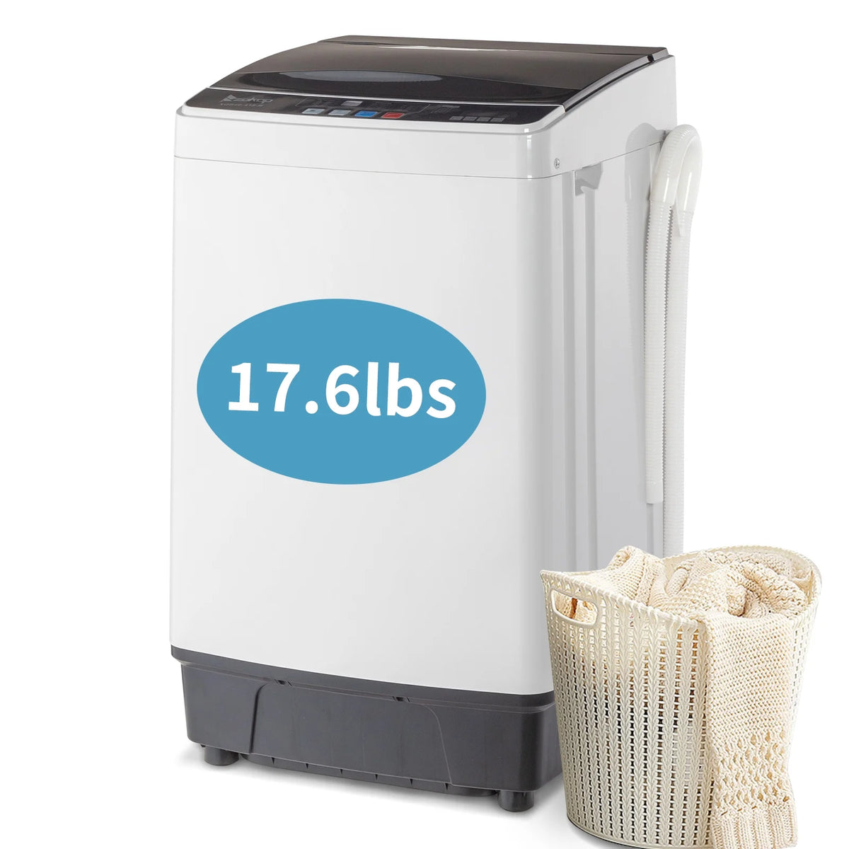 Full-Automatic Top Load Portable Compact Washing Machine 17.6 Lbs Capacity P822844
