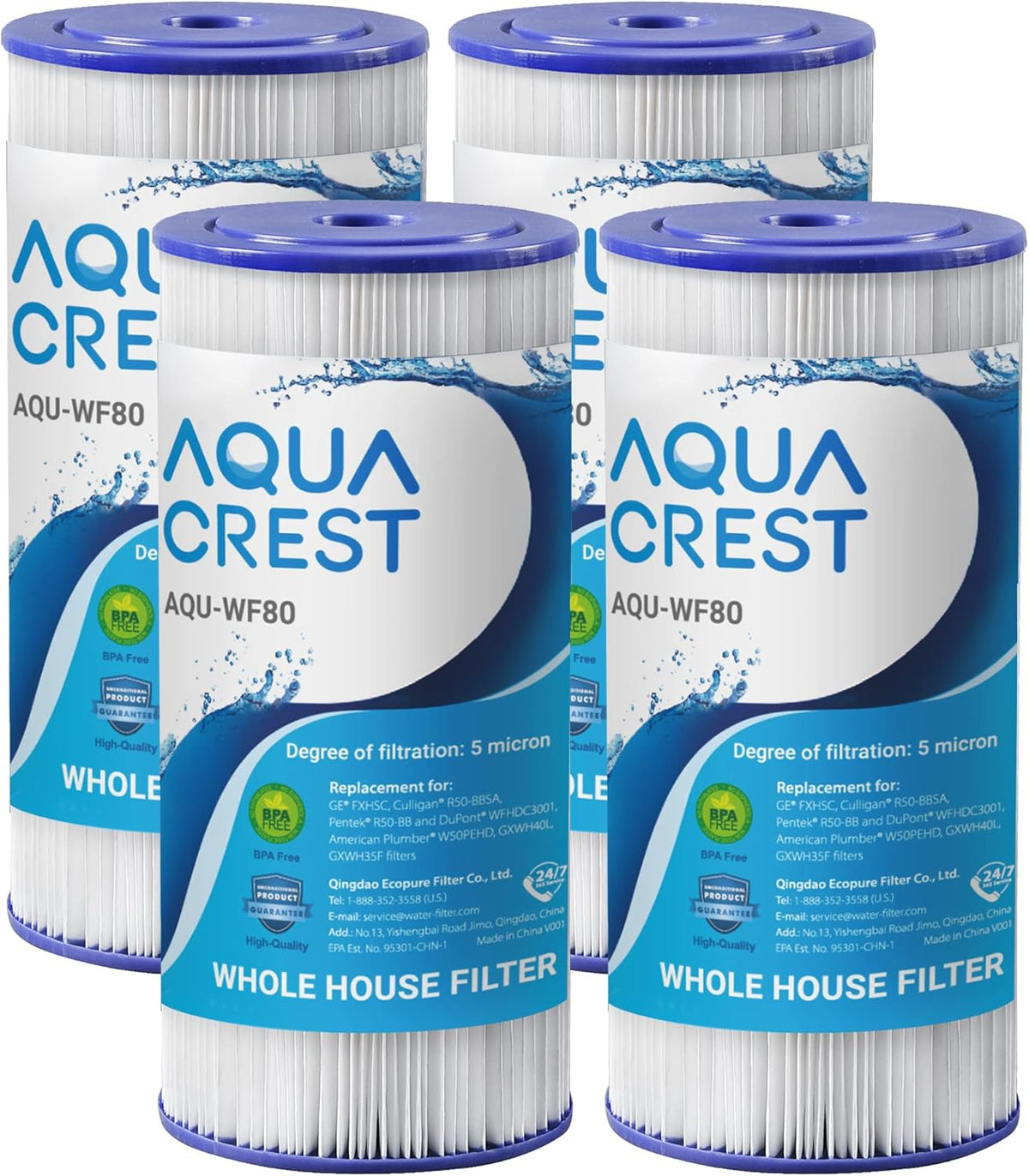 10 x 4.5 Whole House Pleated Sediment Filter, Pack of 4 T77573