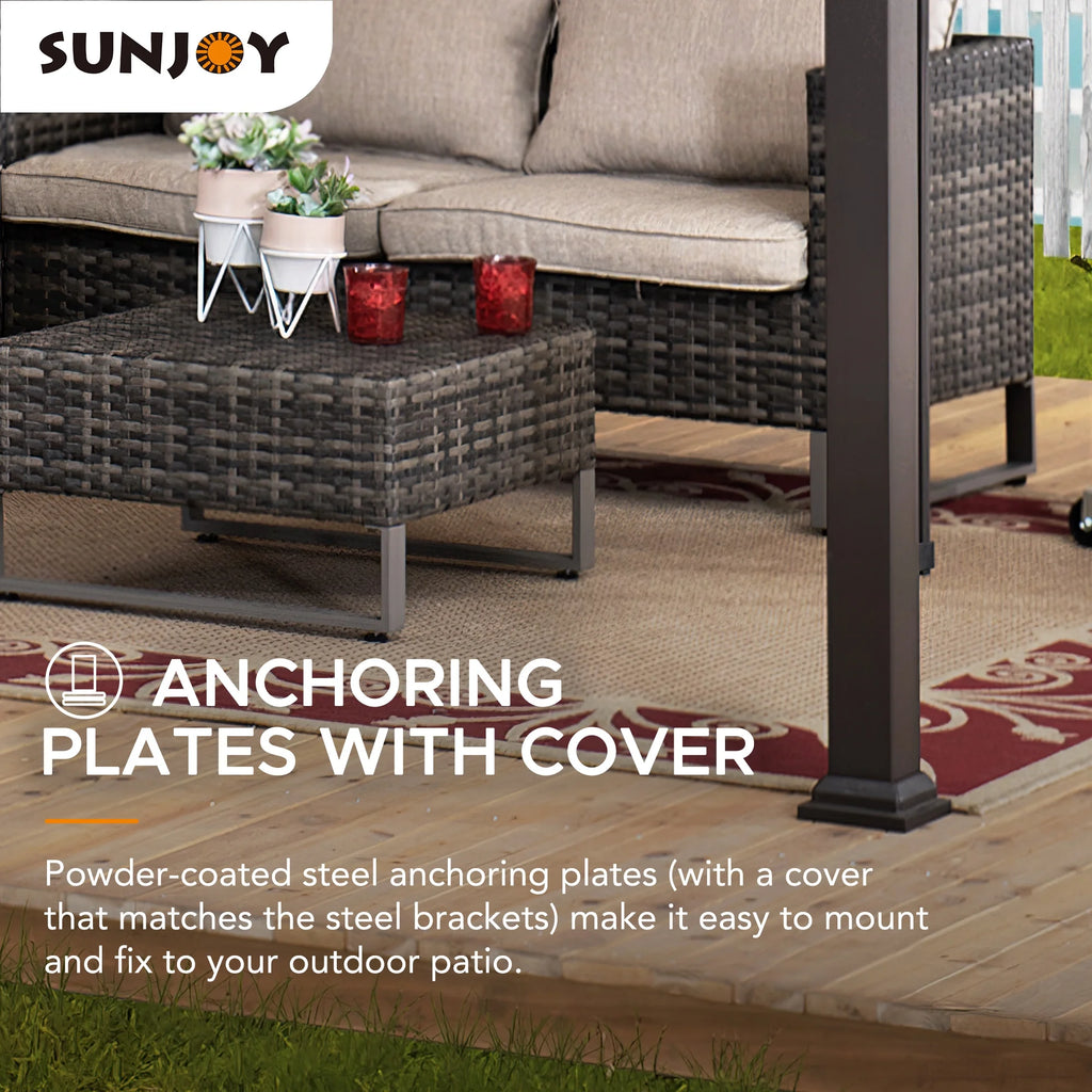 Adjustable Arched Steel Pergola Y39214