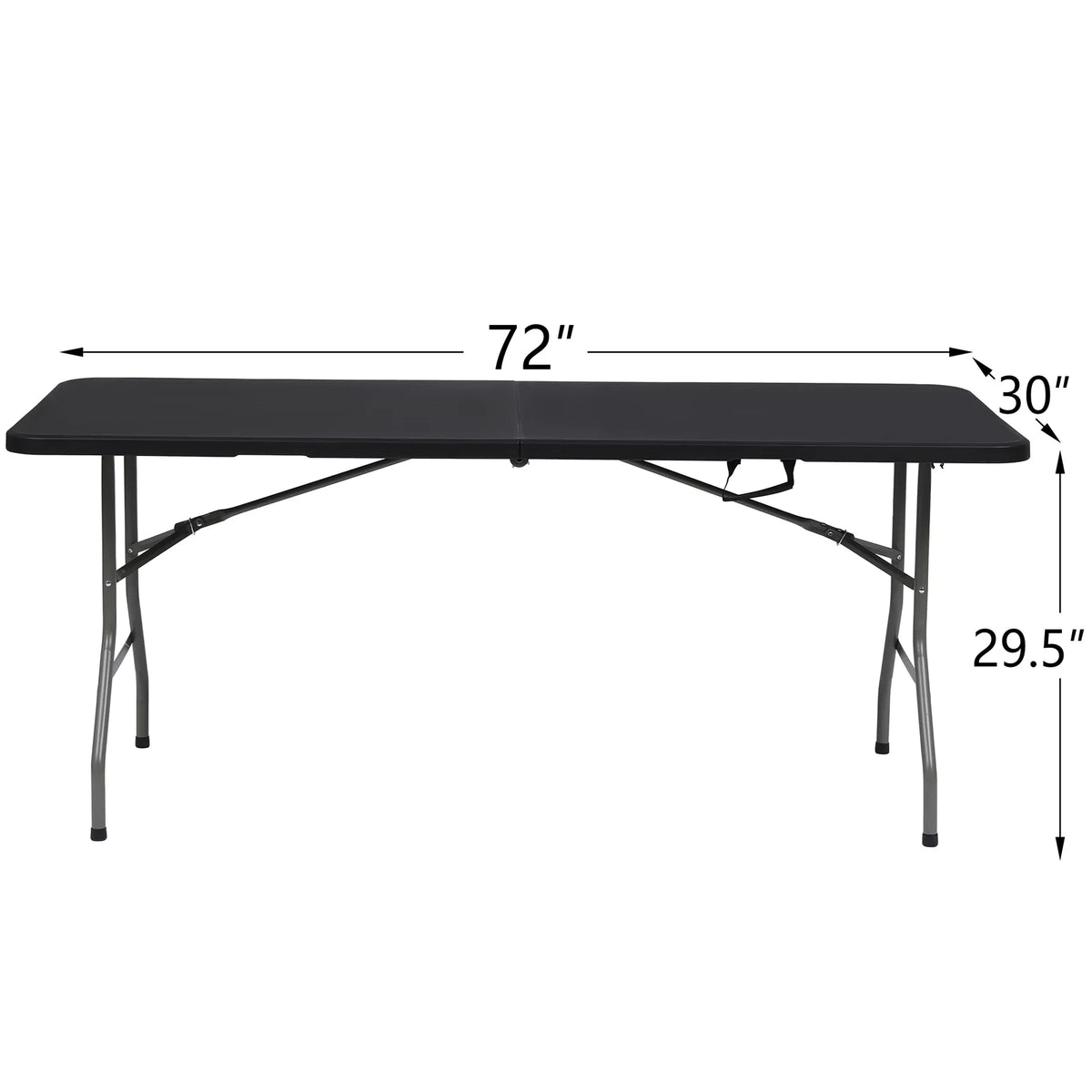 6ft Folding Table Black Z14435