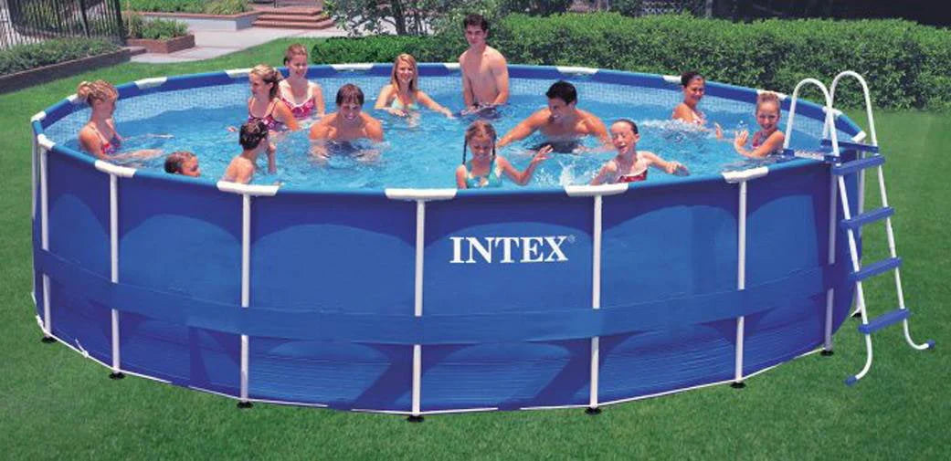 18ft x 48in Round Metal Frame Above Ground Swimming Pool Set S7567
